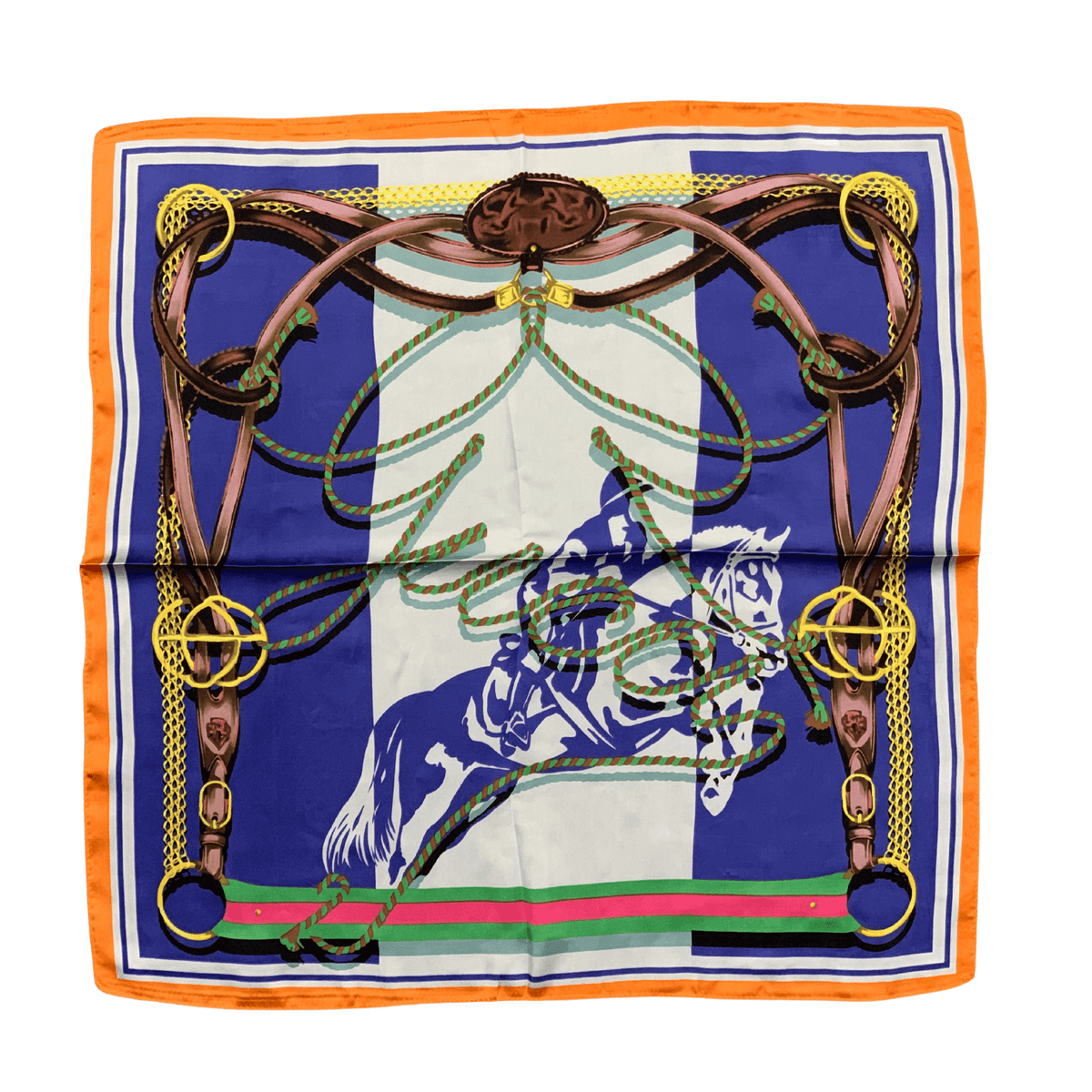 Race Horse Stylish Silk Scarf Essential Import
