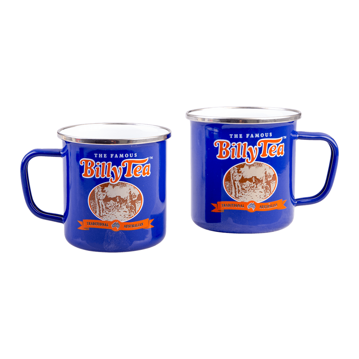 Rojo Billy Tea Enamel Mug - Set of 2 450ml Donaldson Enterprises