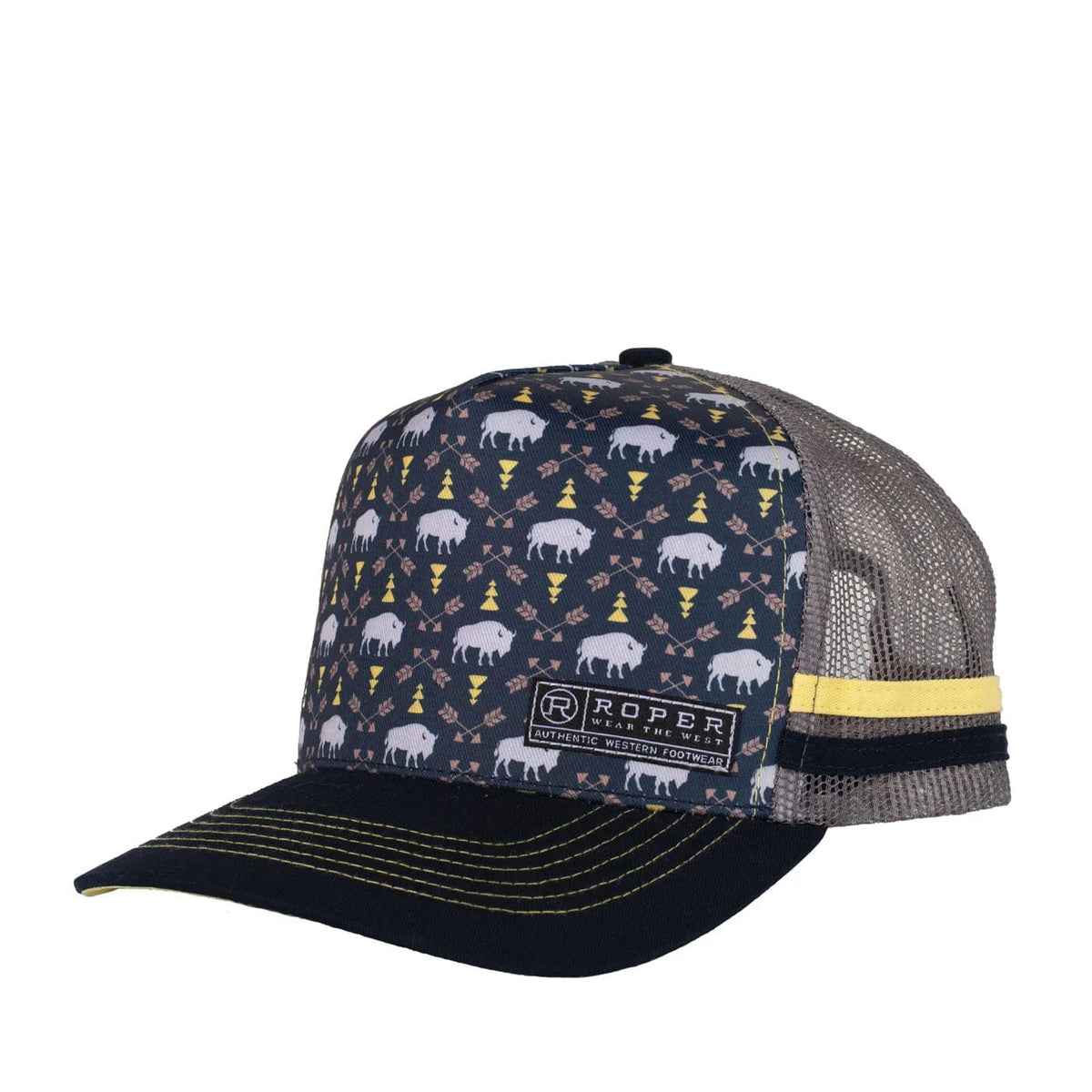 Roper Boy's Bison Print Trucker Cap Roper