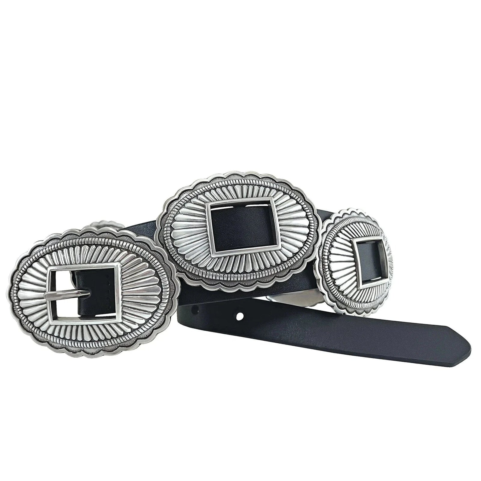 Roper Women's Genuine Leather with Oval Conchos Belt Roper