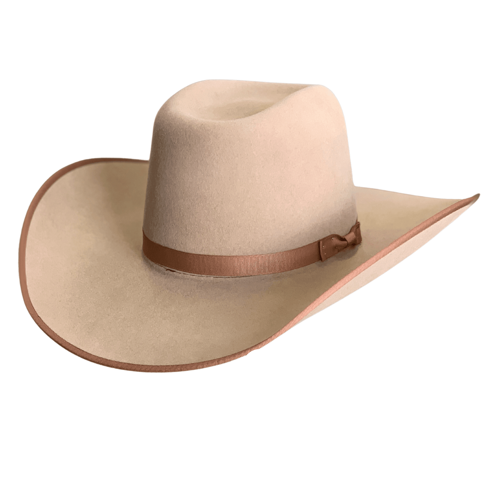 Serratelli 6X 4 3/8" Brim Sand Trim Felt Cowboy Hat Serratelli