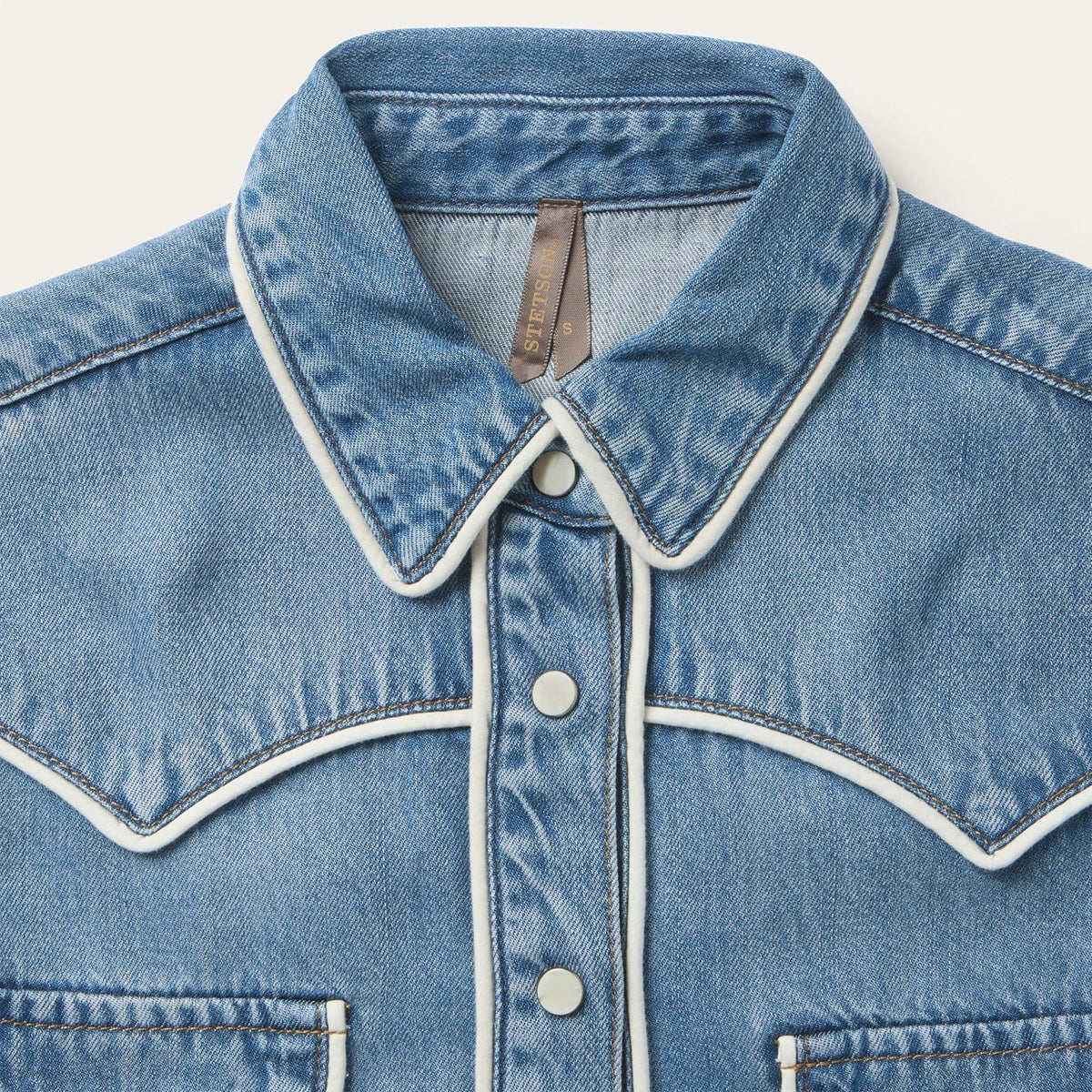 Stetson Women's Piped Denim Long Sleeve Western Shirt Stetson