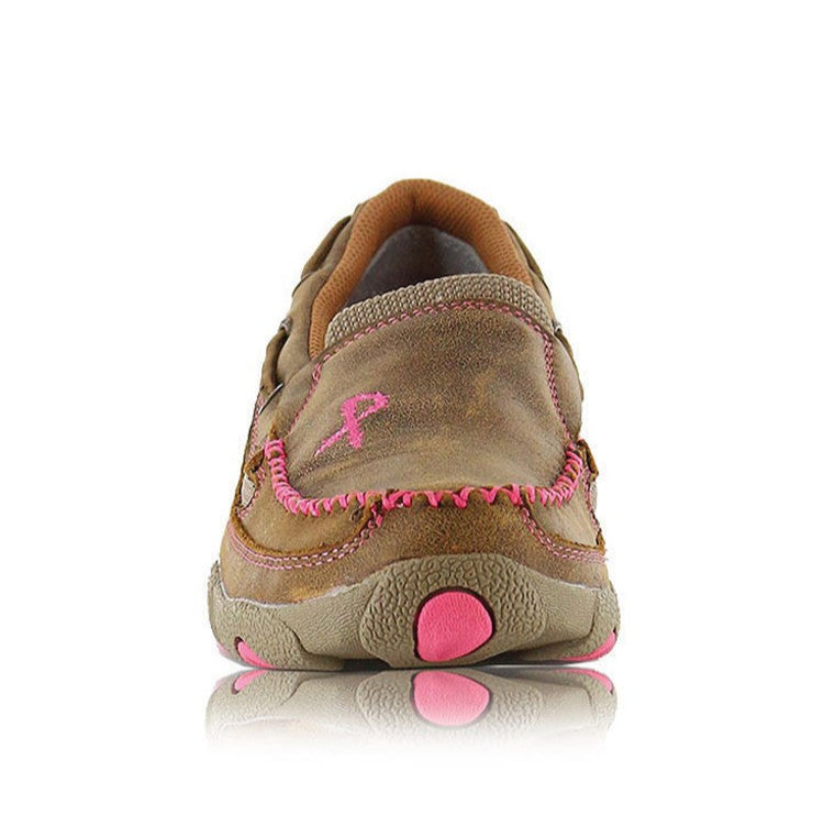 Twisted X Women's Pink Ribbon Slip on Moc