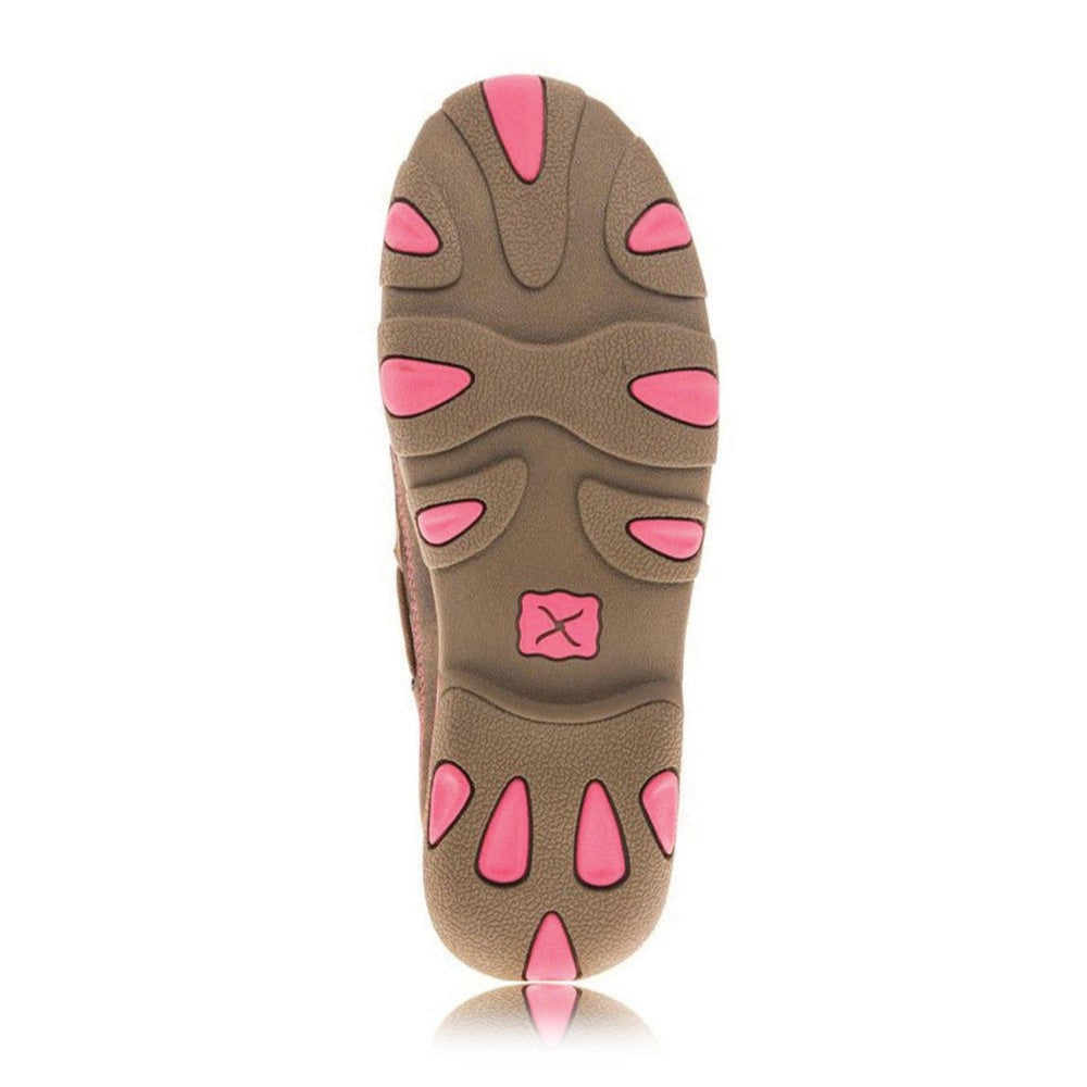 Twisted X Women's Pink Ribbon Slip on Moc
