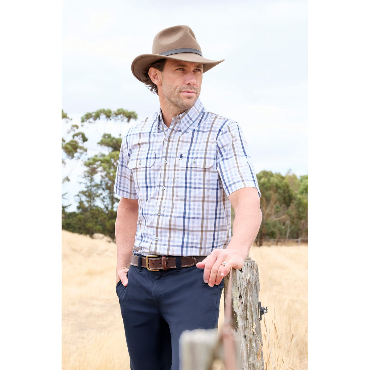 Thomas Cook Alfie Check 2 Pocket Short Sleeve Shirt Thomas Cook