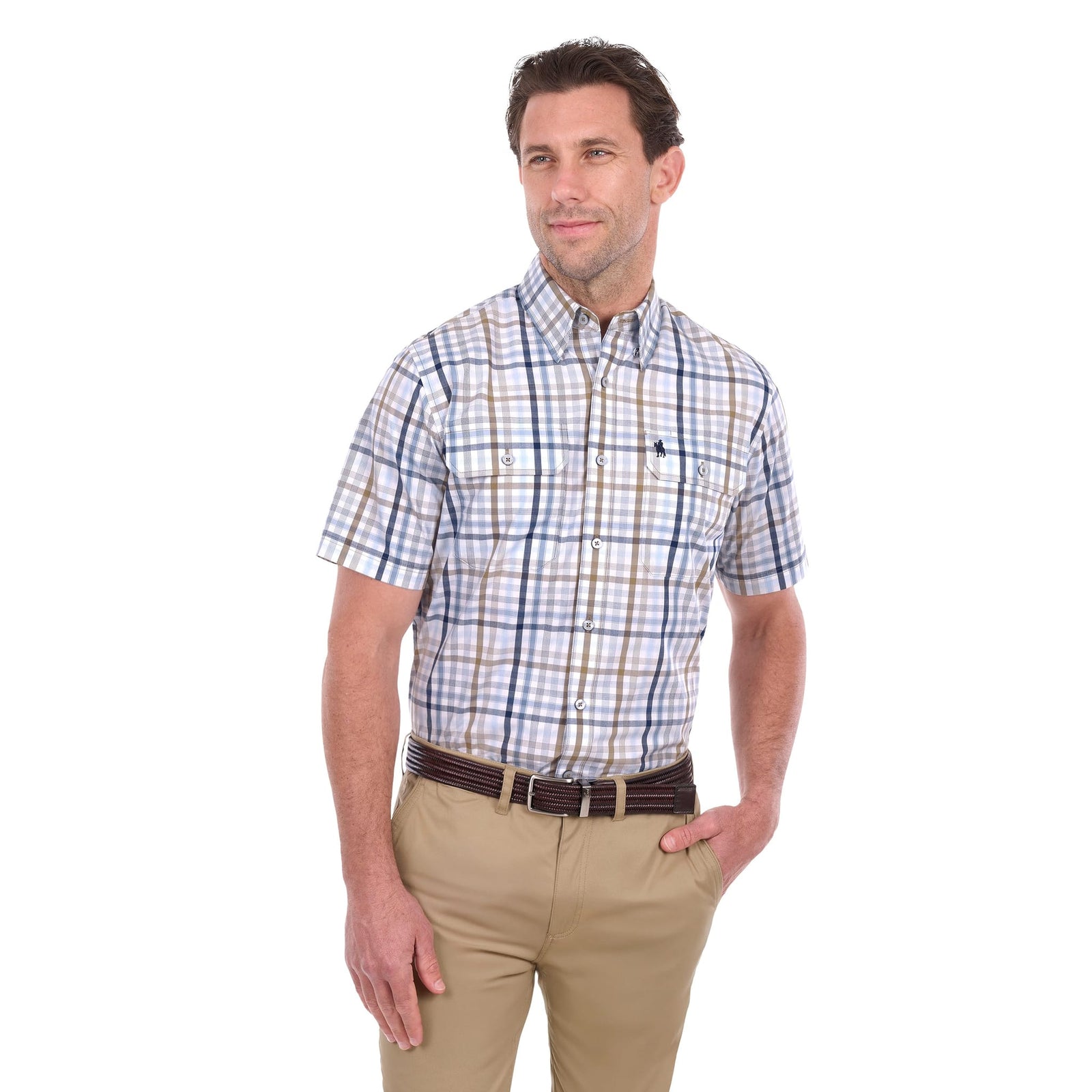 Thomas Cook Alfie Check 2 Pocket Short Sleeve Shirt Thomas Cook