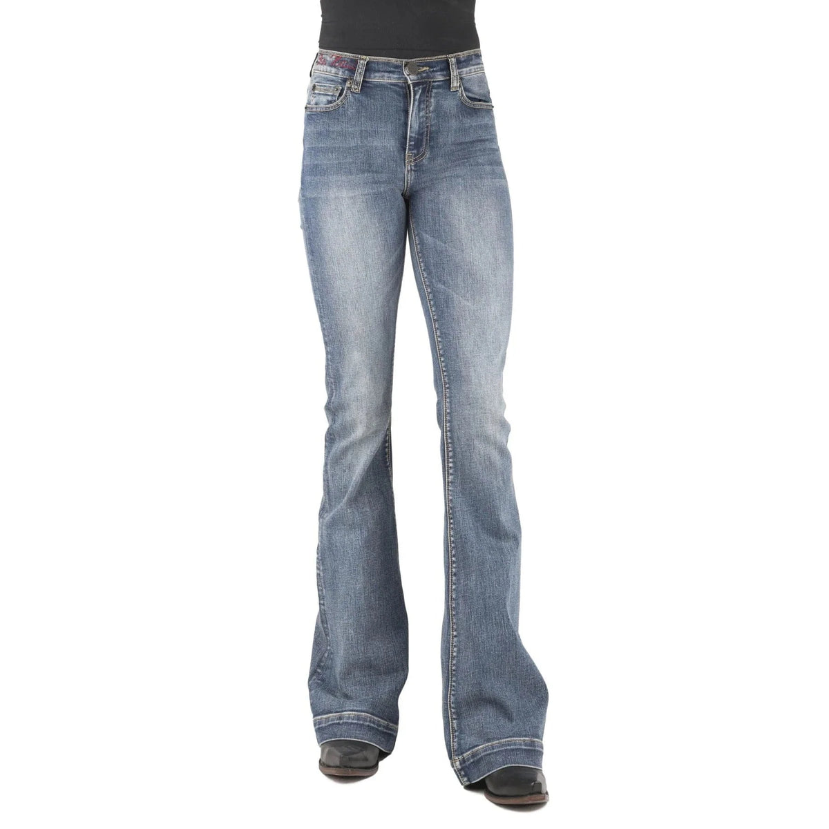 Tin Haul Women's Jeans 595 Libby Flare Fit Logo Pocket Tin Haul