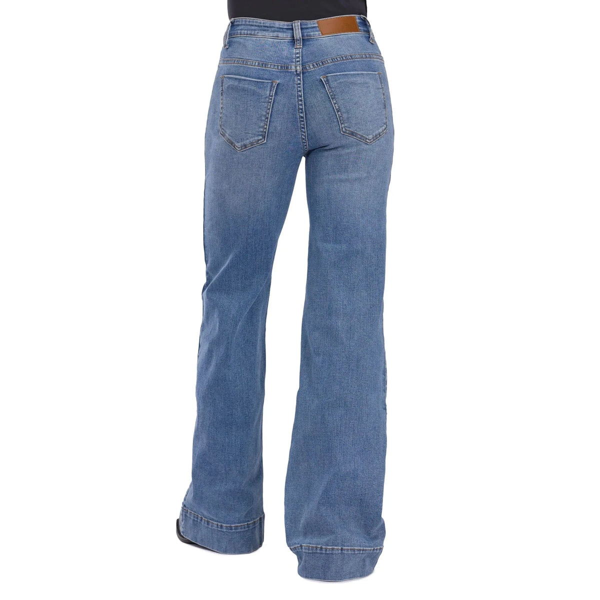 Tin Haul Women's Jeans 870 Claire Wide Leg Fit Plain Pocket and Side Seam Yokes Tin Haul