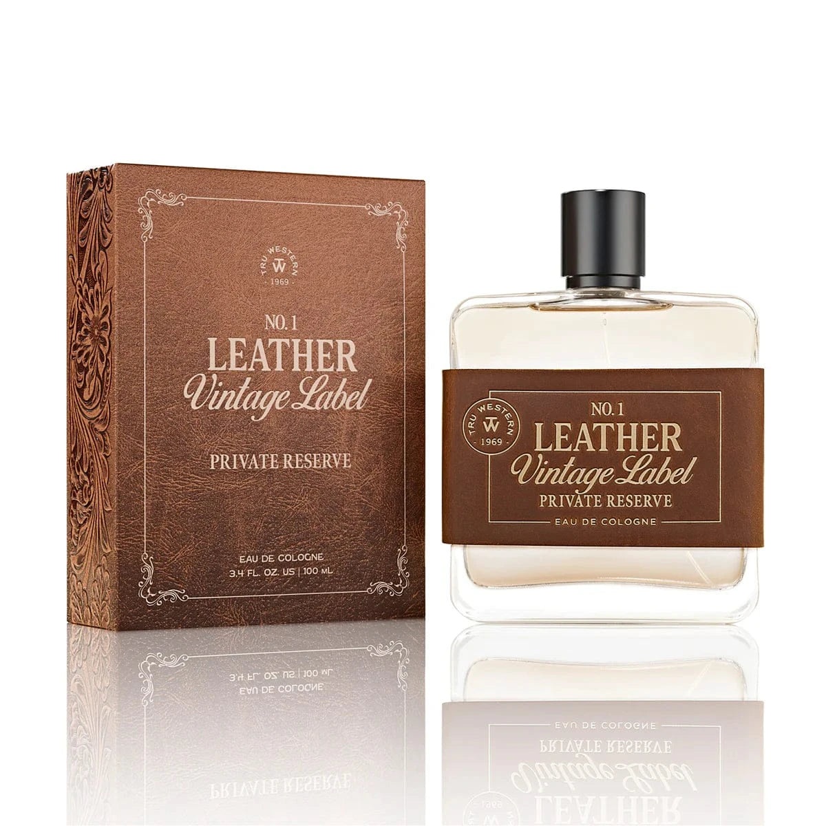 Tru Western Leather Vintage Label #1 Private Reserve Cologne Tru Western