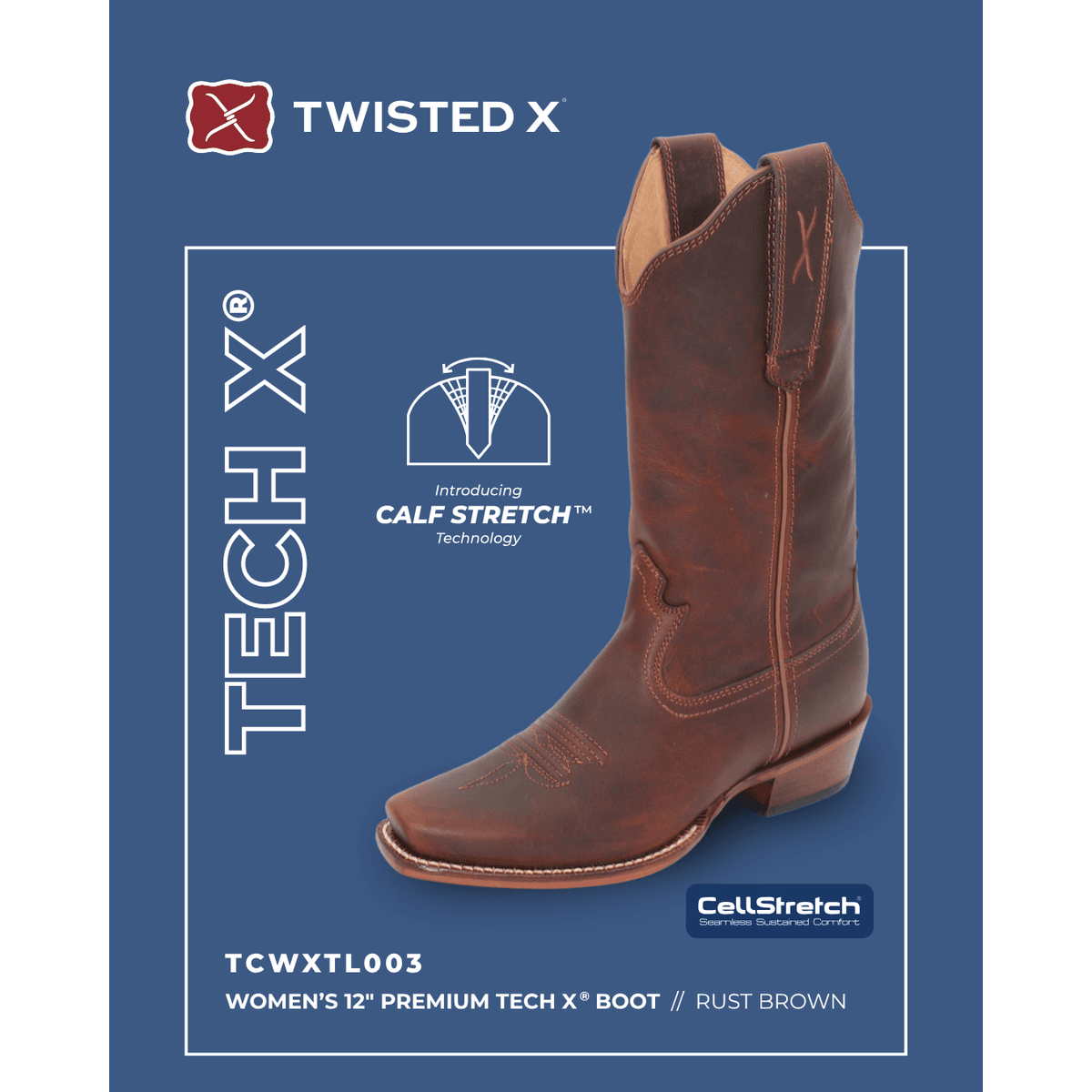 Twisted X Women's 12" Premium Tech X® Western Boot Twisted X