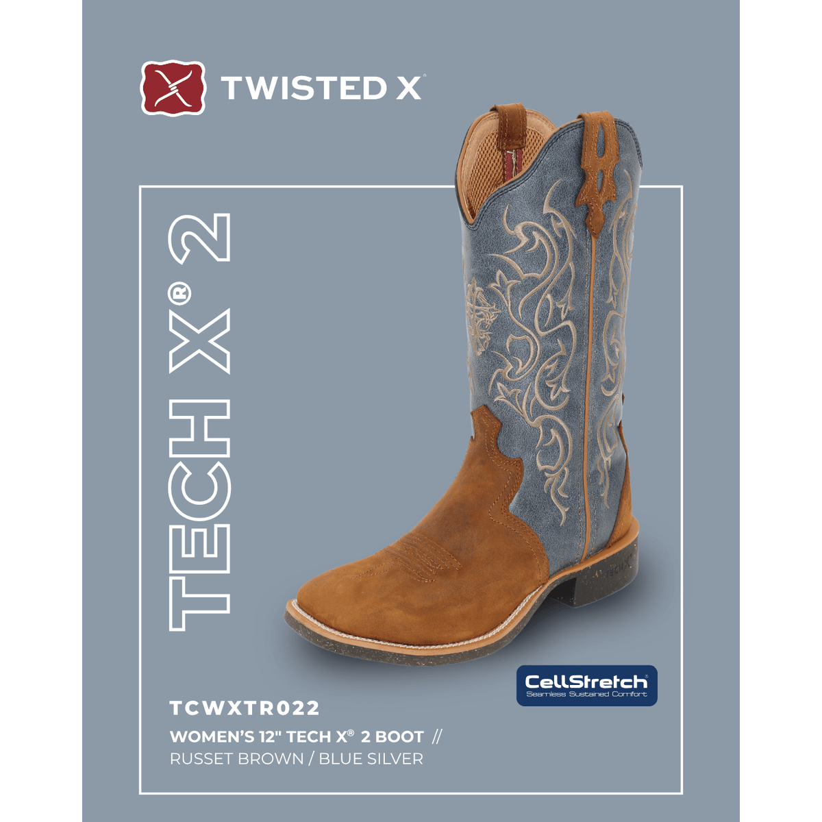 Twisted X Women's 12” Tech X®2 Western Boot Twisted X