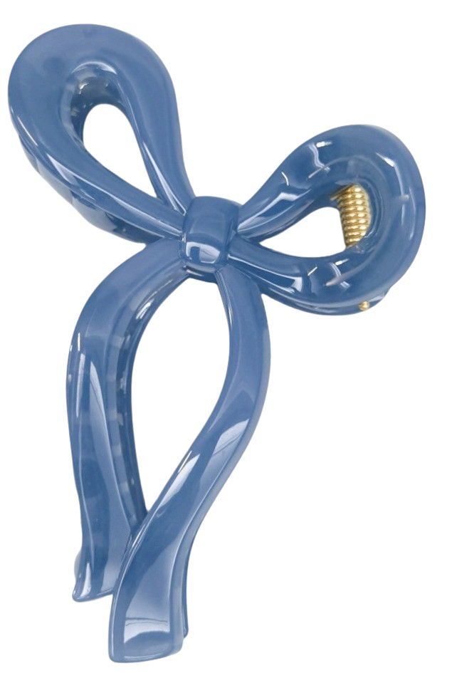 Bow Claw Clip Blue