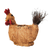 Urban Products 26cm Husk Rooster Planter . Decorative chicken made of straw with a red comb on a white background