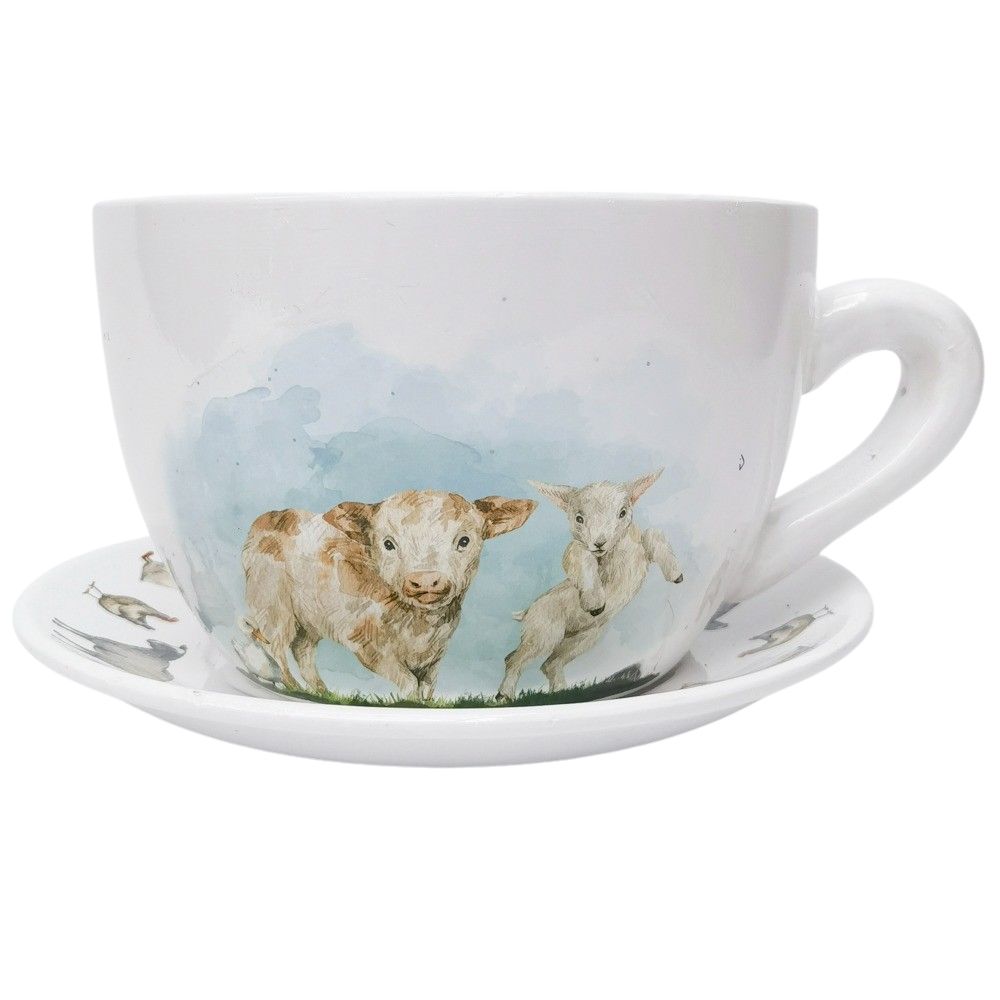 Urban Products Highland & Friends Tea Cup Planter