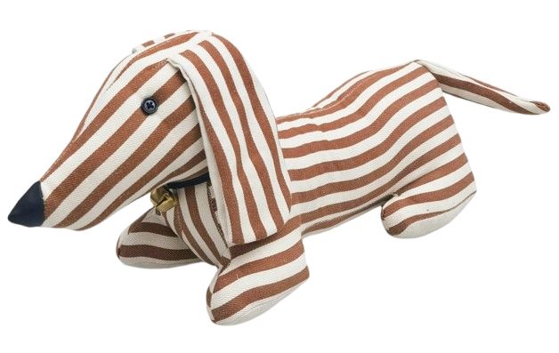 20cm Stripy Dachy Dog Doorstopper
