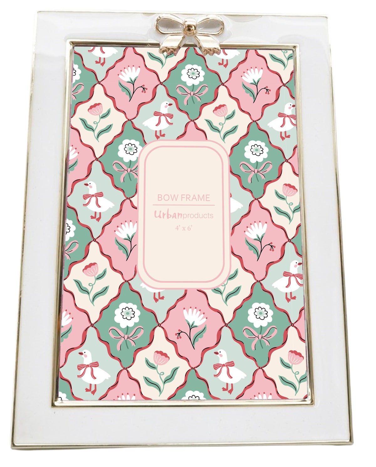 Urban Products Bow Portrait Enamel Frame