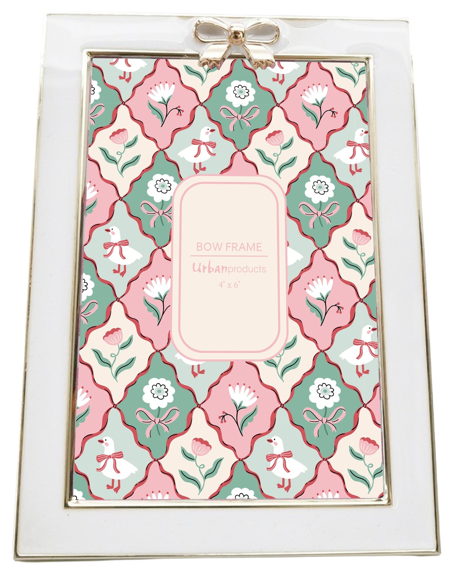 Urban Products Bow Portrait Enamel Frame