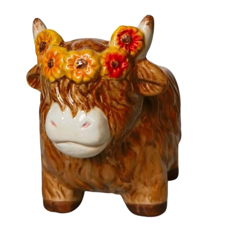 Urban Products Highland Sunflower Cow Planter Urban Products