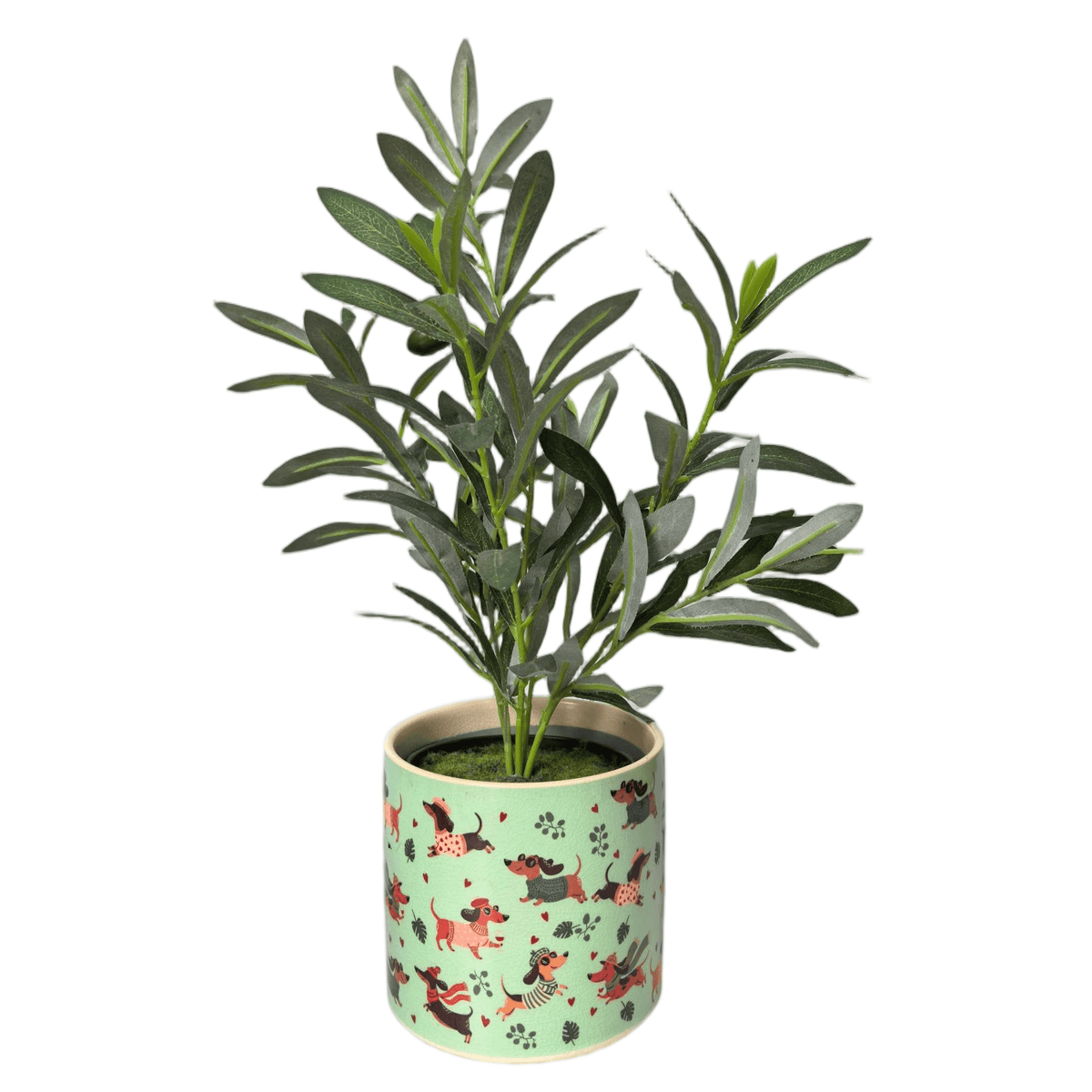 Urban Products Playful Paws Dog Planter- Green Urban Products