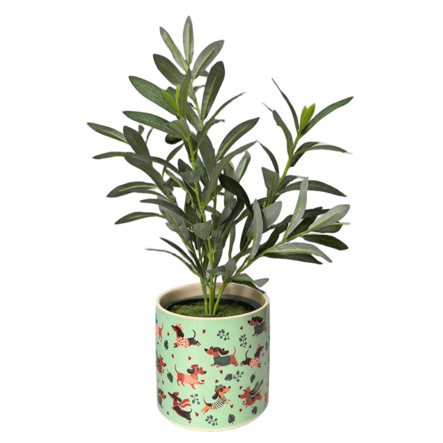 Urban Products Playful Paws Dog Planter- Green Urban Products
