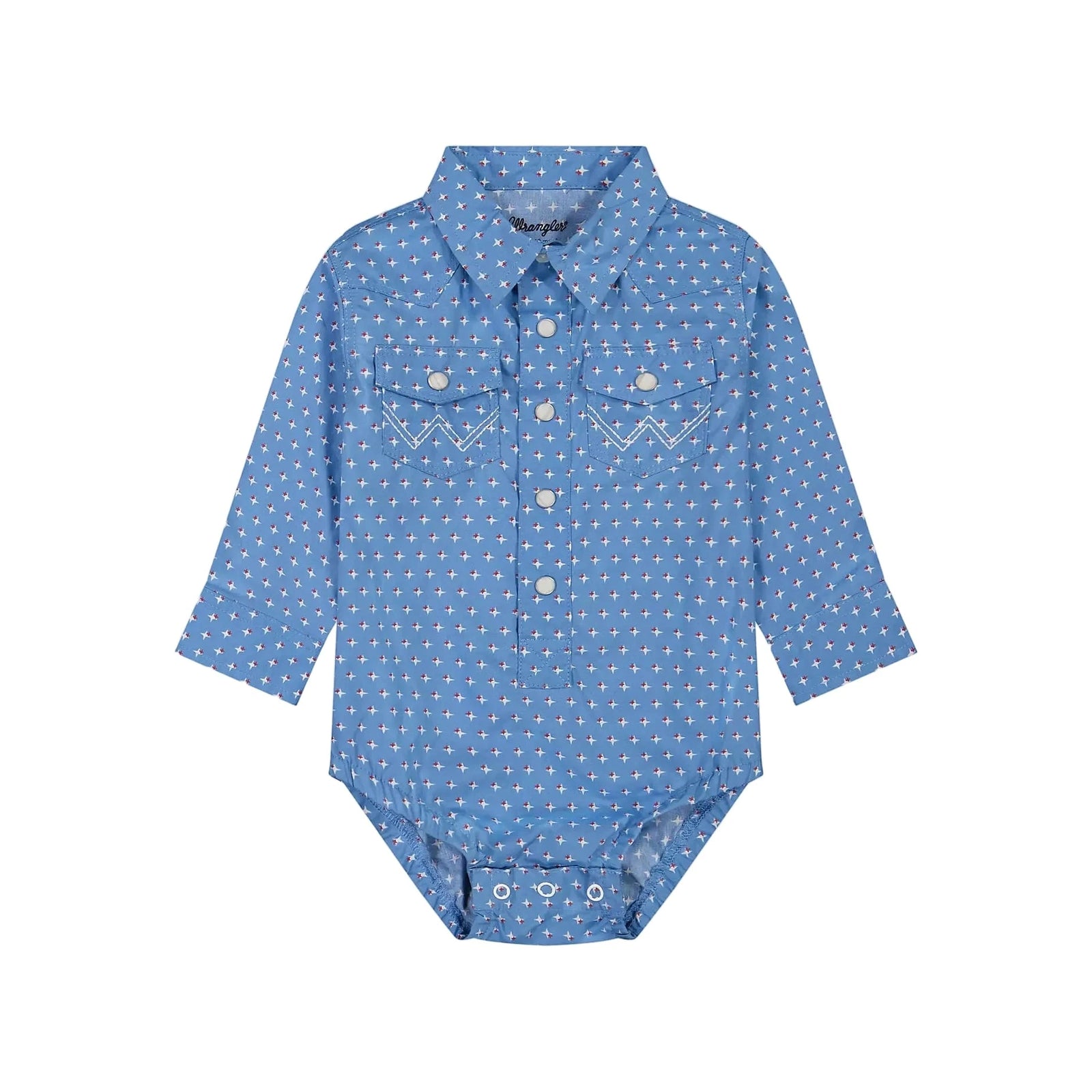 Wrangler Baby Boy's Long Sleeve Western Snap Bodysuit Wrangler