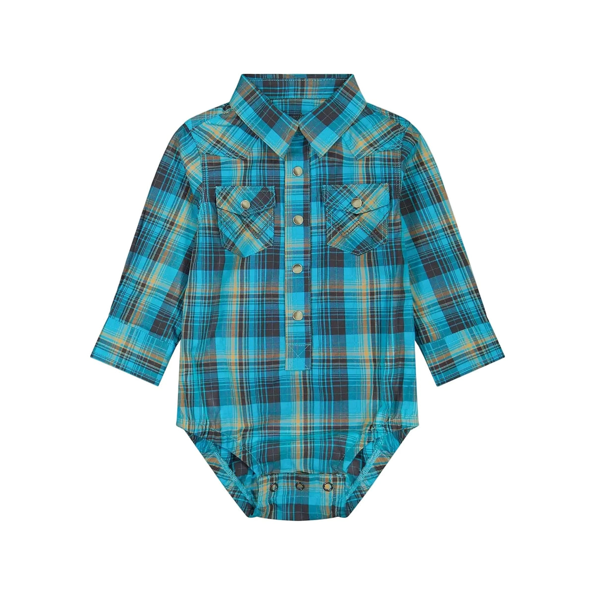 Wrangler Baby Boy's Long Sleeve Western Snap Bodysuit Wrangler
