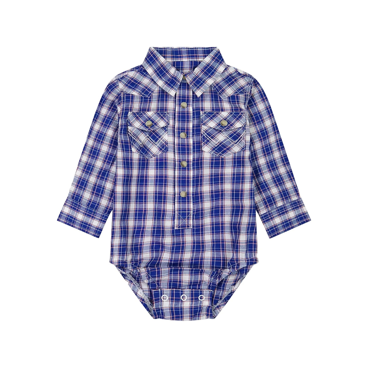 Wrangler Baby Boy's Long Sleeve Western Snap Bodysuit Wrangler