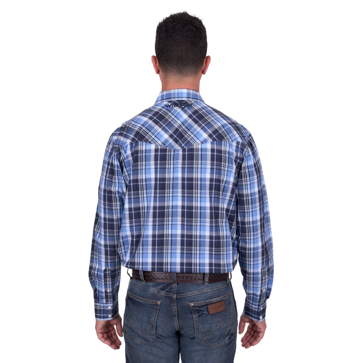 Wrangler Men's Billy Logo Long Sleeve Western Shirt Wrangler
