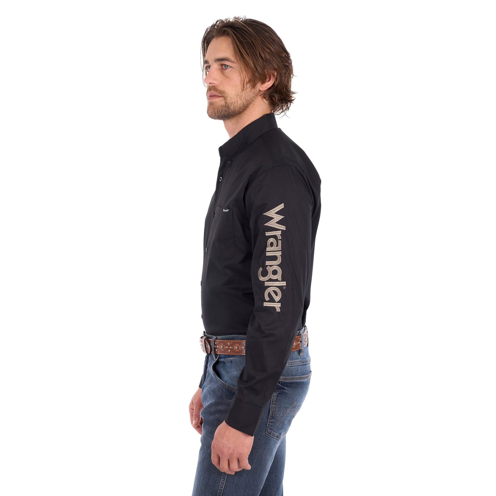 Wrangler Men's Flex Logo Western Shirt Wrangler