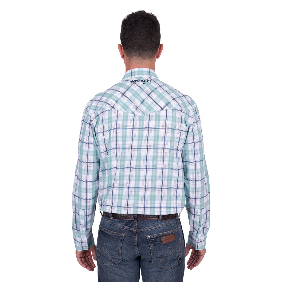 Wrangler Men's Jacob Logo Long Sleeve Western Shirt Wrangler