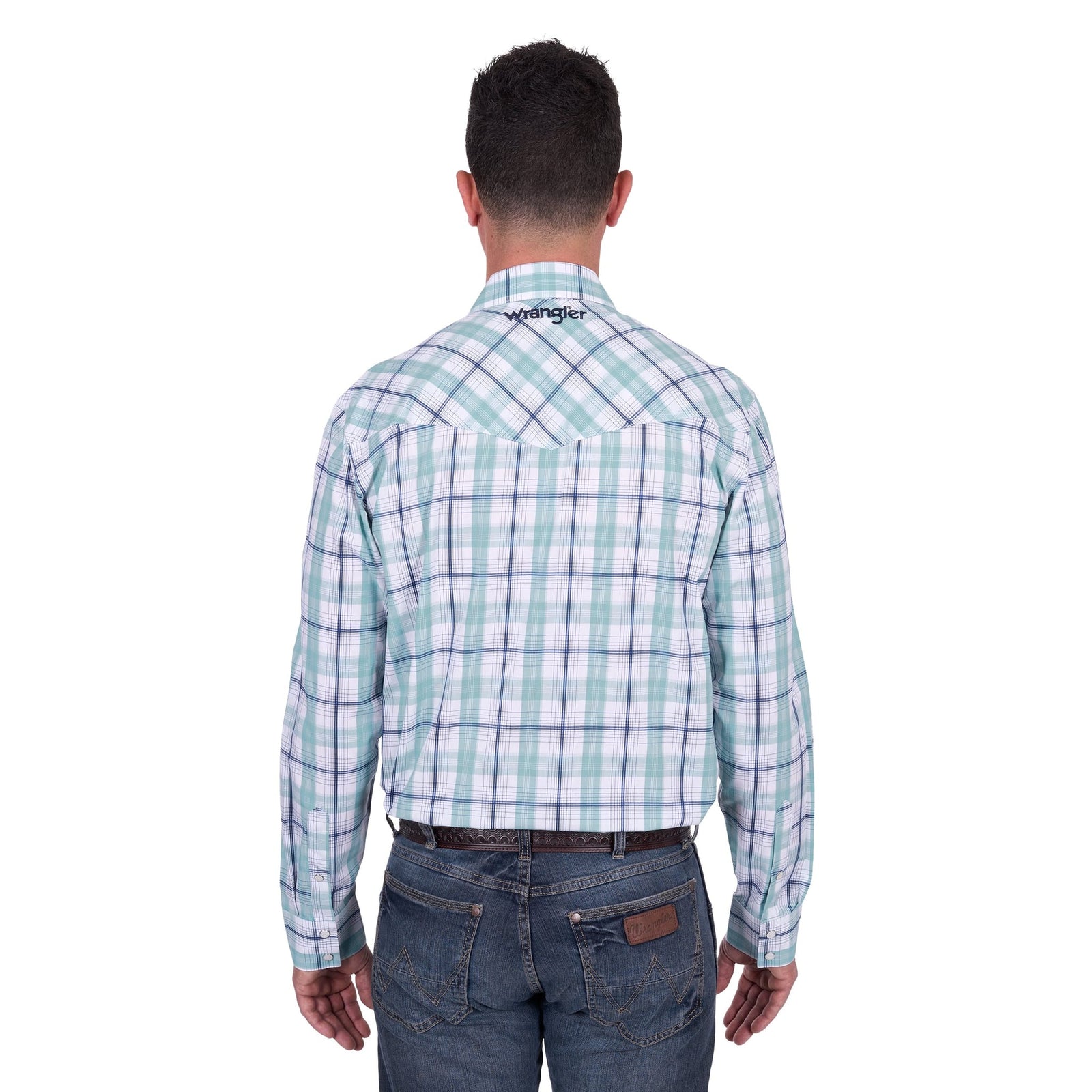 Wrangler Men's Jacob Logo Long Sleeve Western Shirt Wrangler
