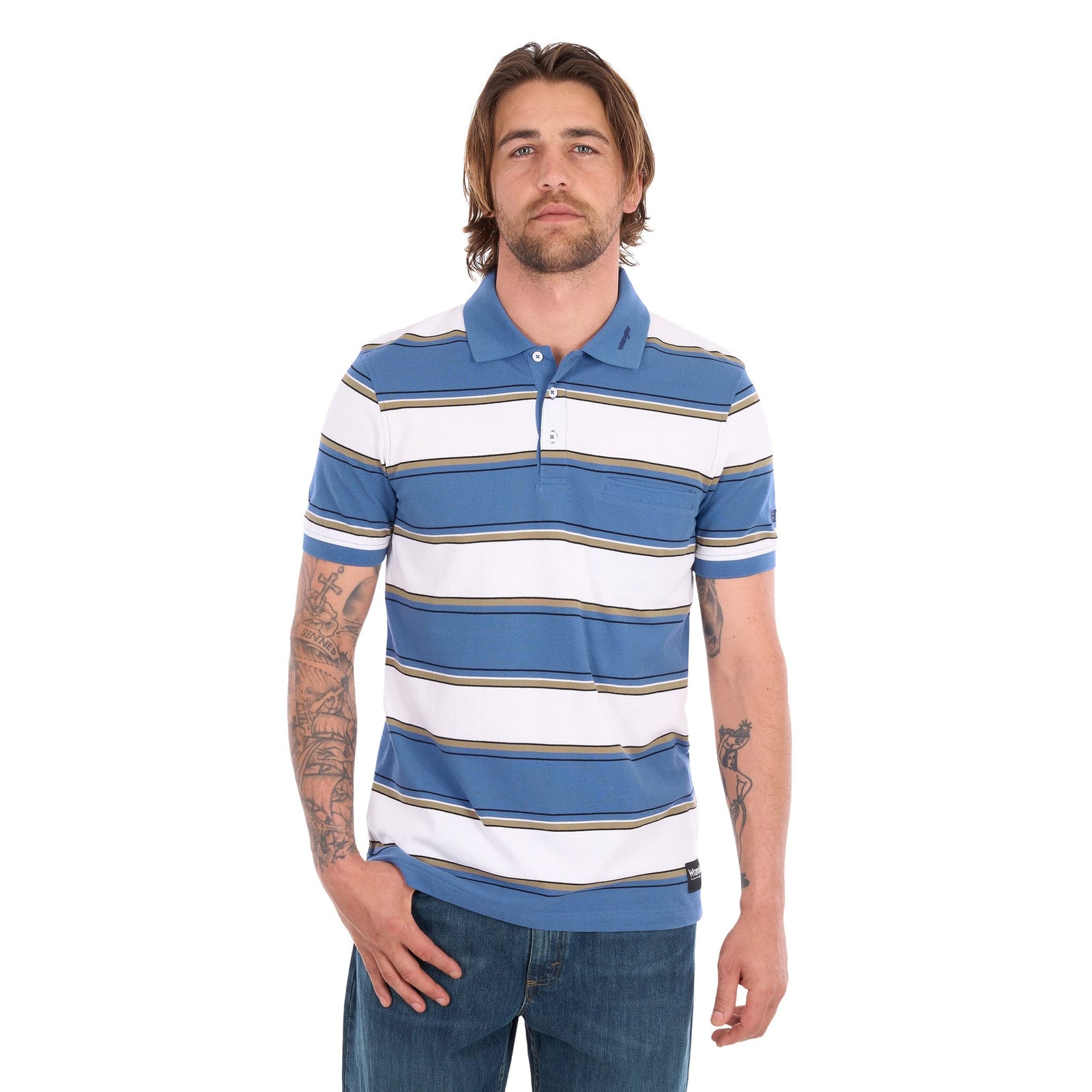 Wrangler Men's Mick 1pkt Short Sleeve Polo Wrangler