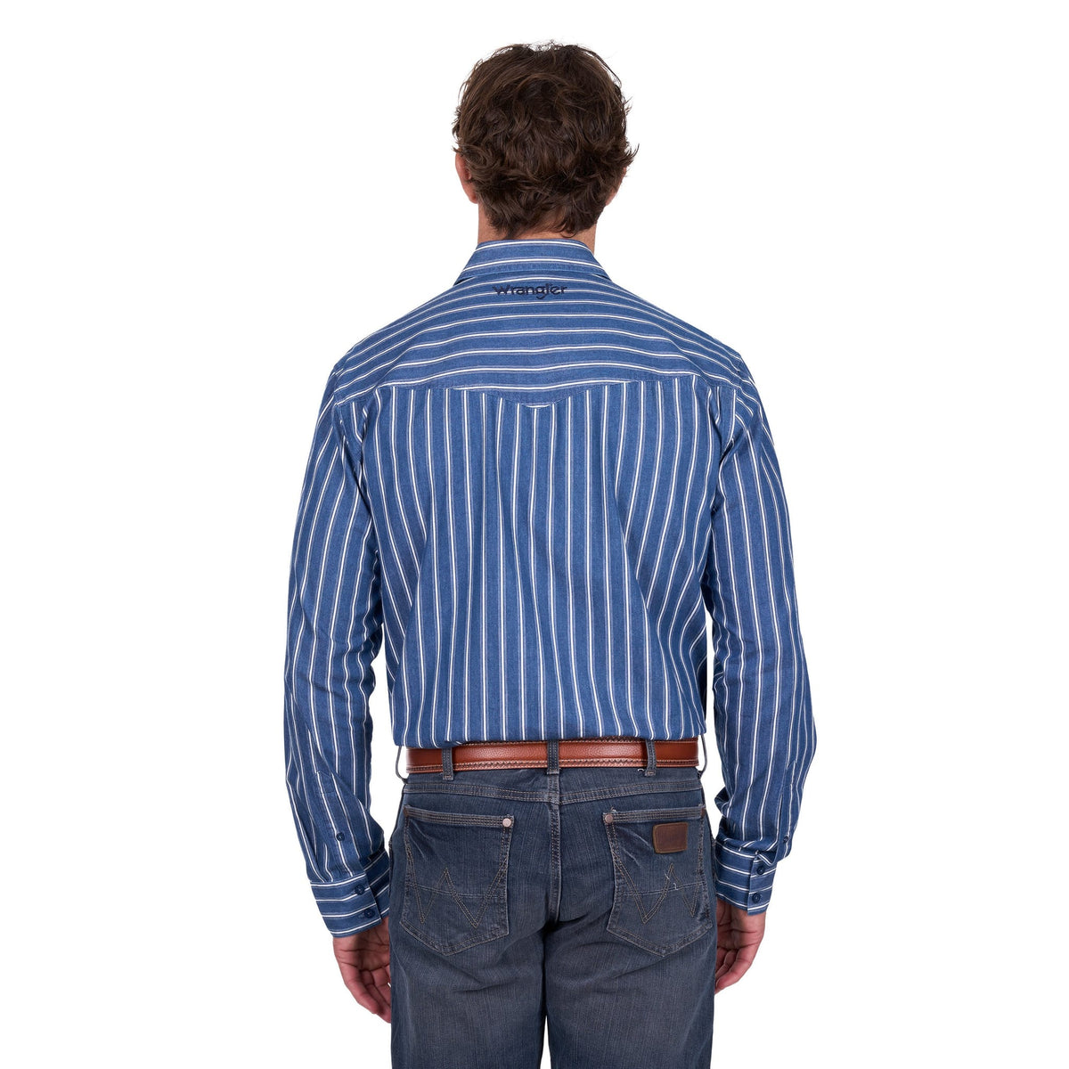 Wrangler Men's Roy Stripe L/S Western Shirt Wrangler