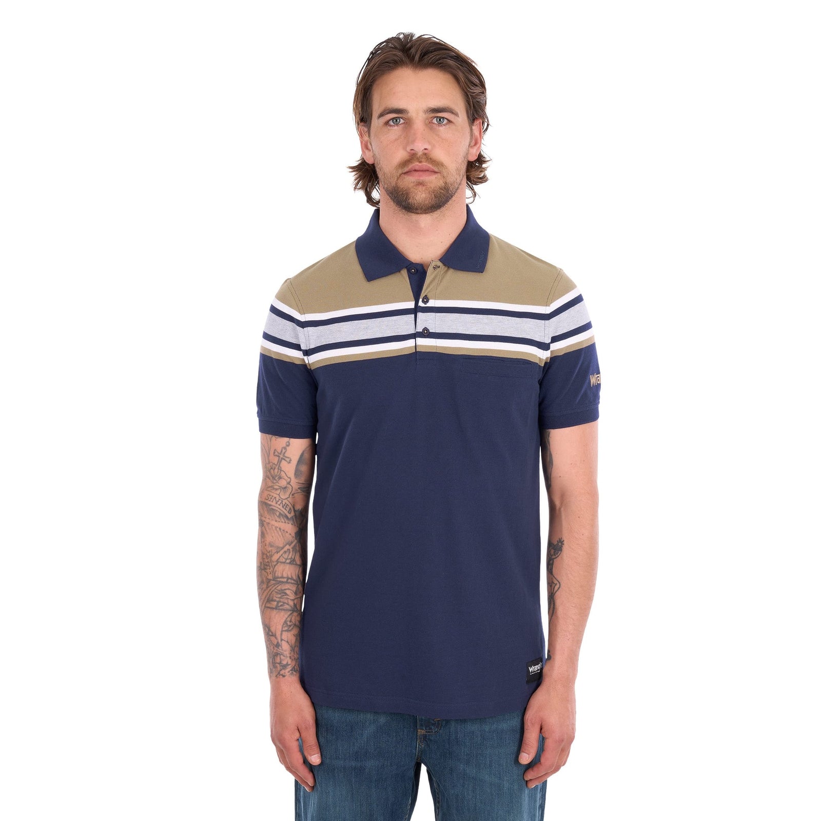 Wrangler Men's Tyrone 1pkt Short Sleeve Polo Wrangler