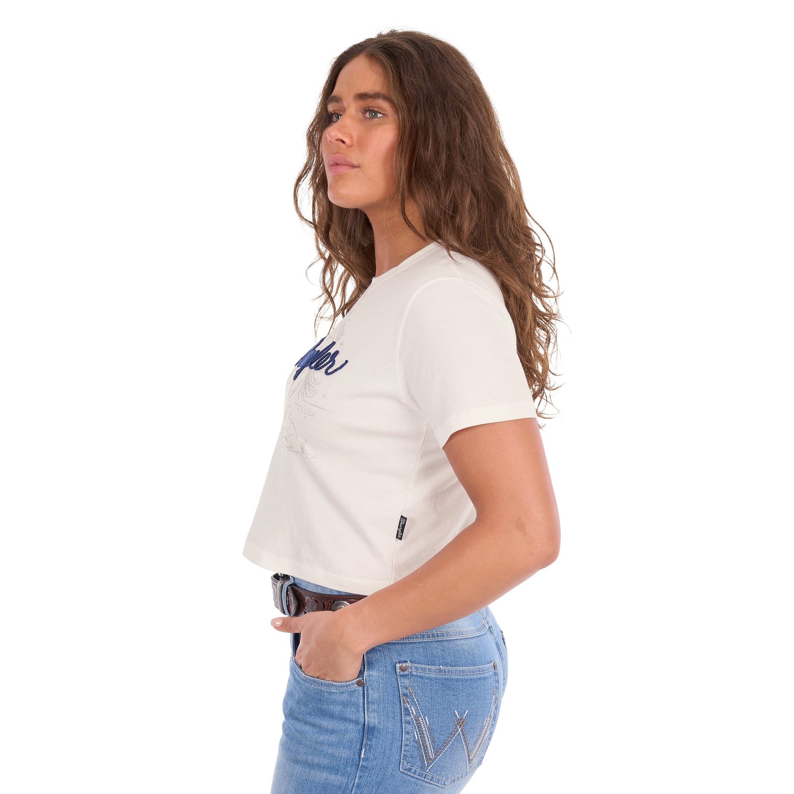 Wrangler Women's Cindy Crop Short Sleeve Tee Wrangler