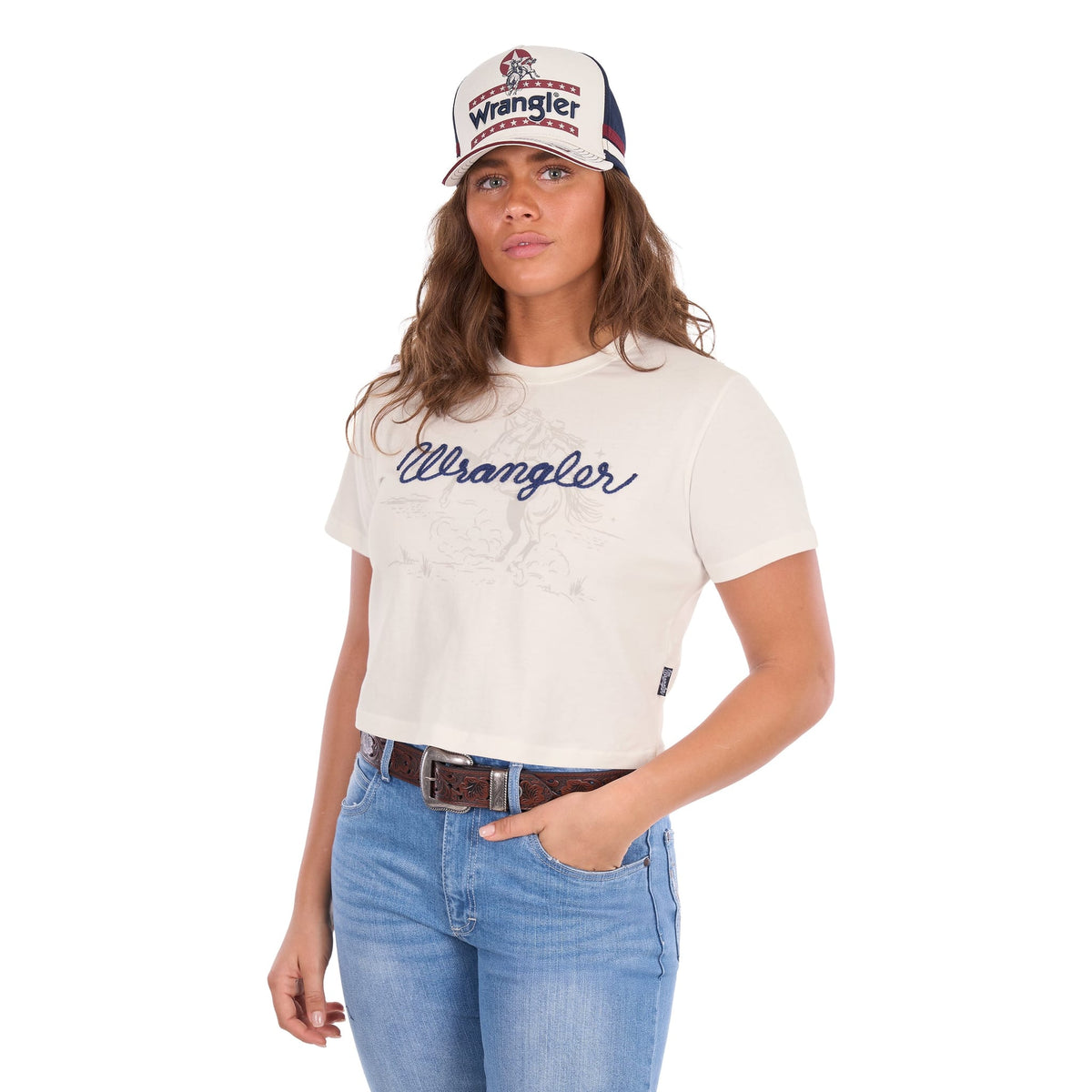 Wrangler Women's Cindy Crop Short Sleeve Tee Wrangler