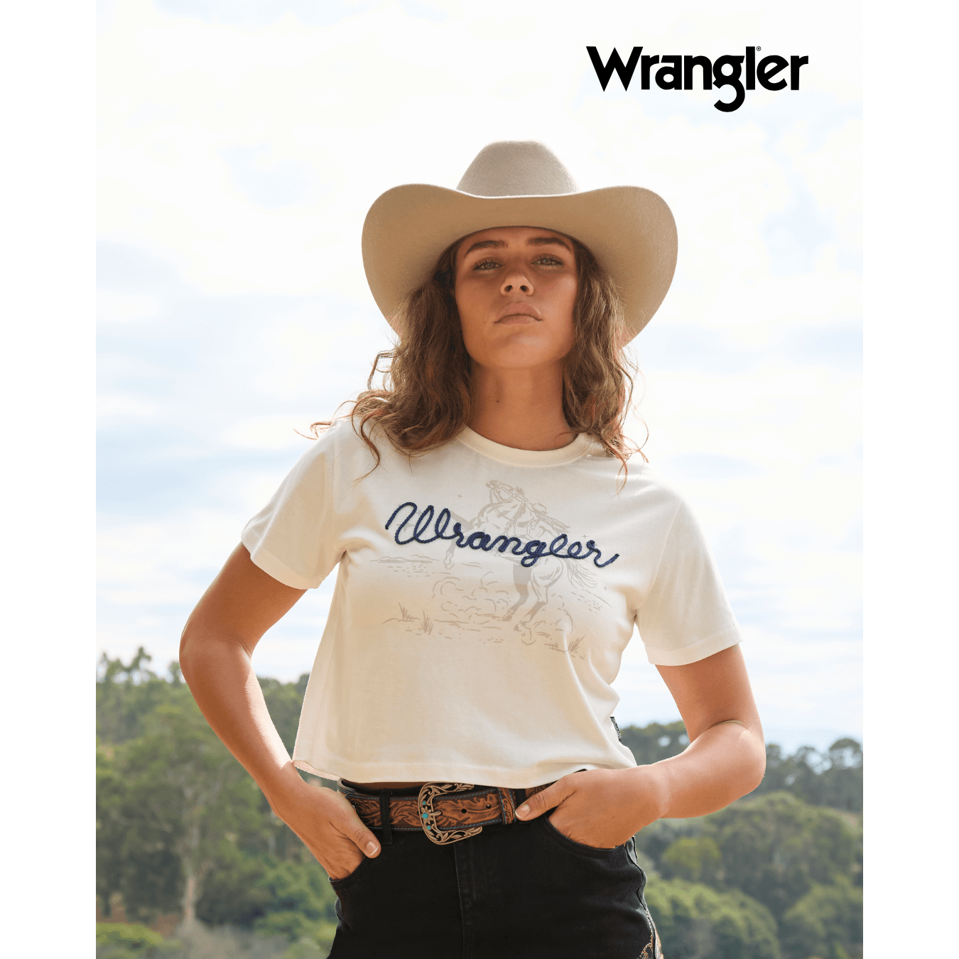 Wrangler Women's Cindy Crop Short Sleeve Tee Wrangler