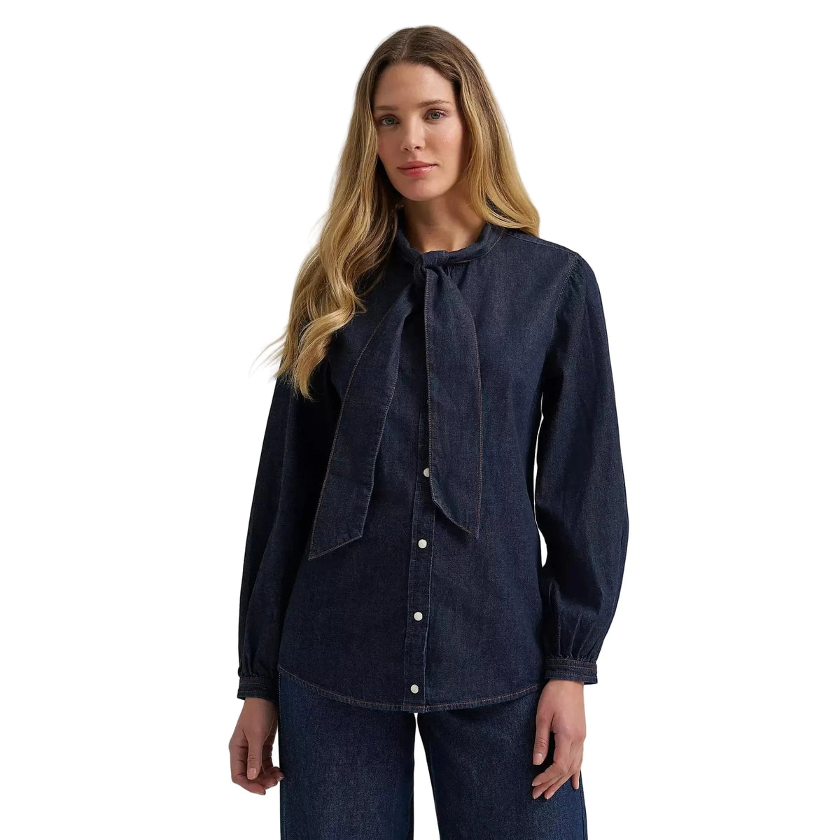 Wrangler Women's Denim Bow Snap Shirt Wrangler