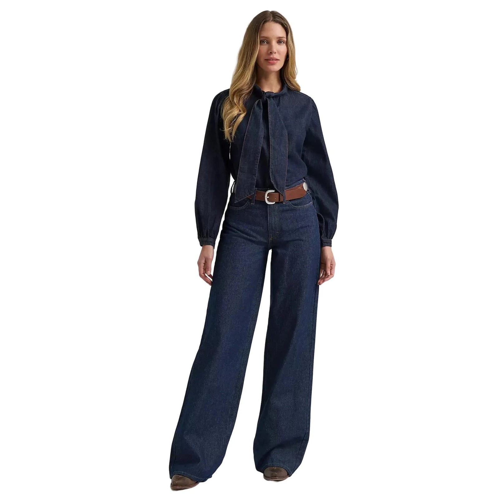 Wrangler Women's Denim Bow Snap Shirt Wrangler