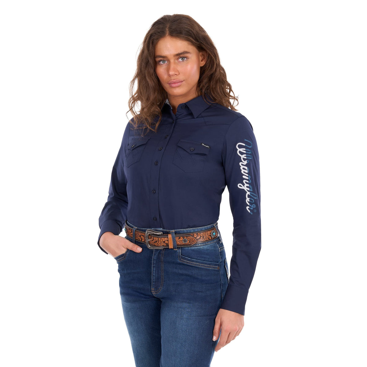 Wrangler Women's Hazel Logo Western Shirt Wrangler