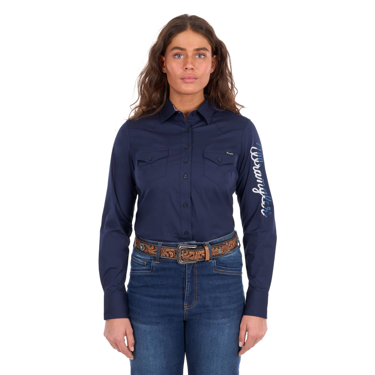 Wrangler Women's Hazel Logo Western Shirt Wrangler