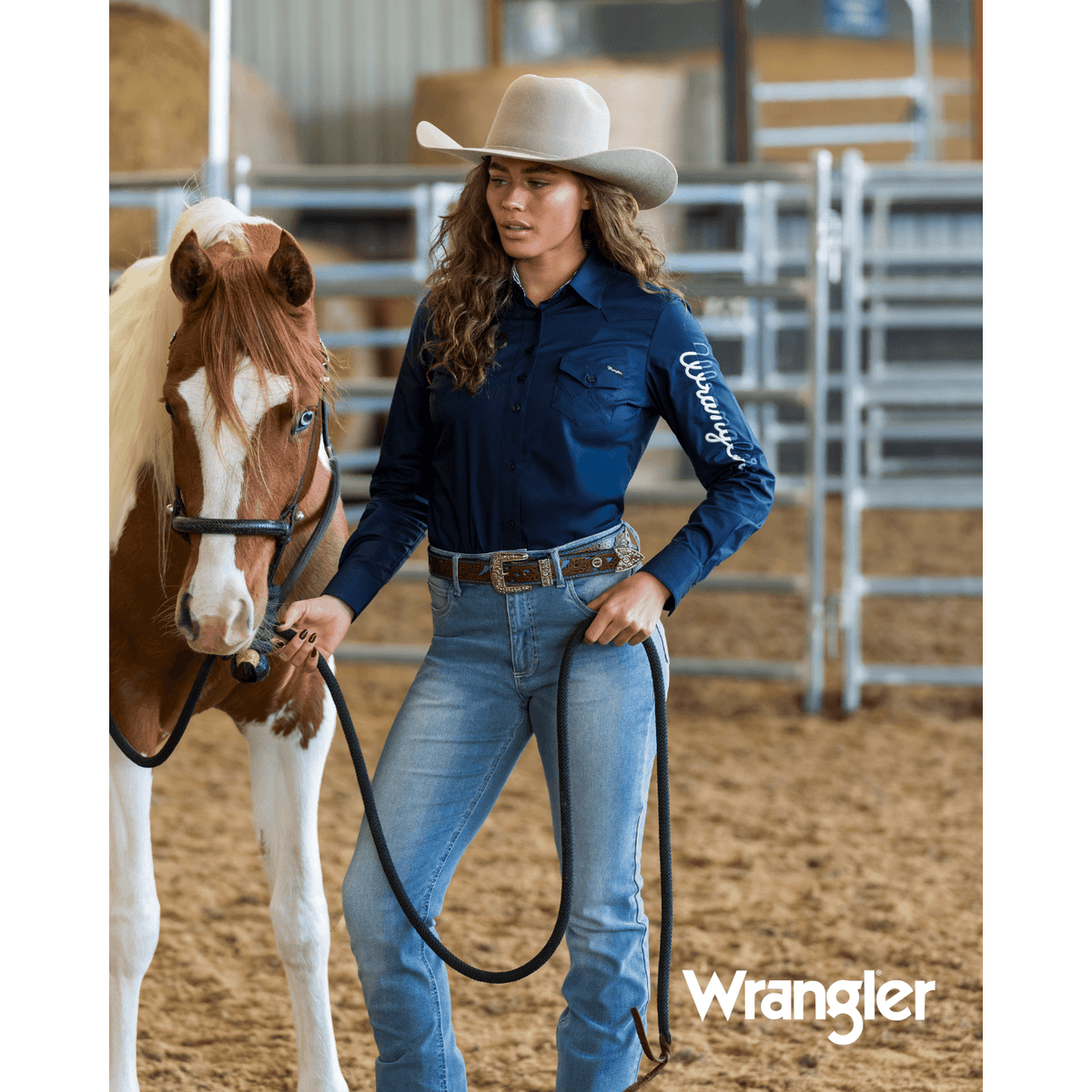 Wrangler Women's Hazel Logo Western Shirt Wrangler