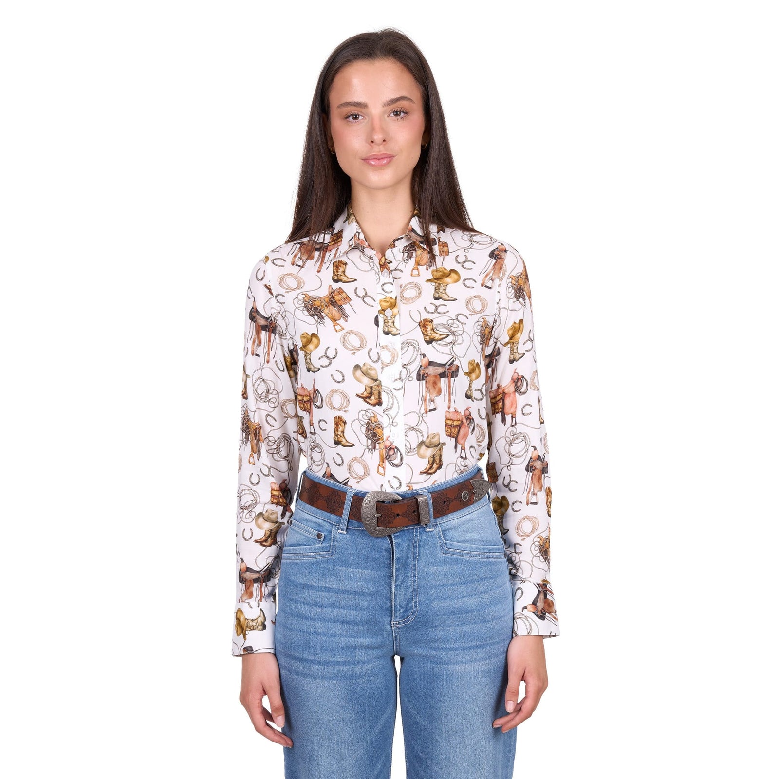 Wrangler Women's Marilyn Long Sleeve Western Shirt Wrangler