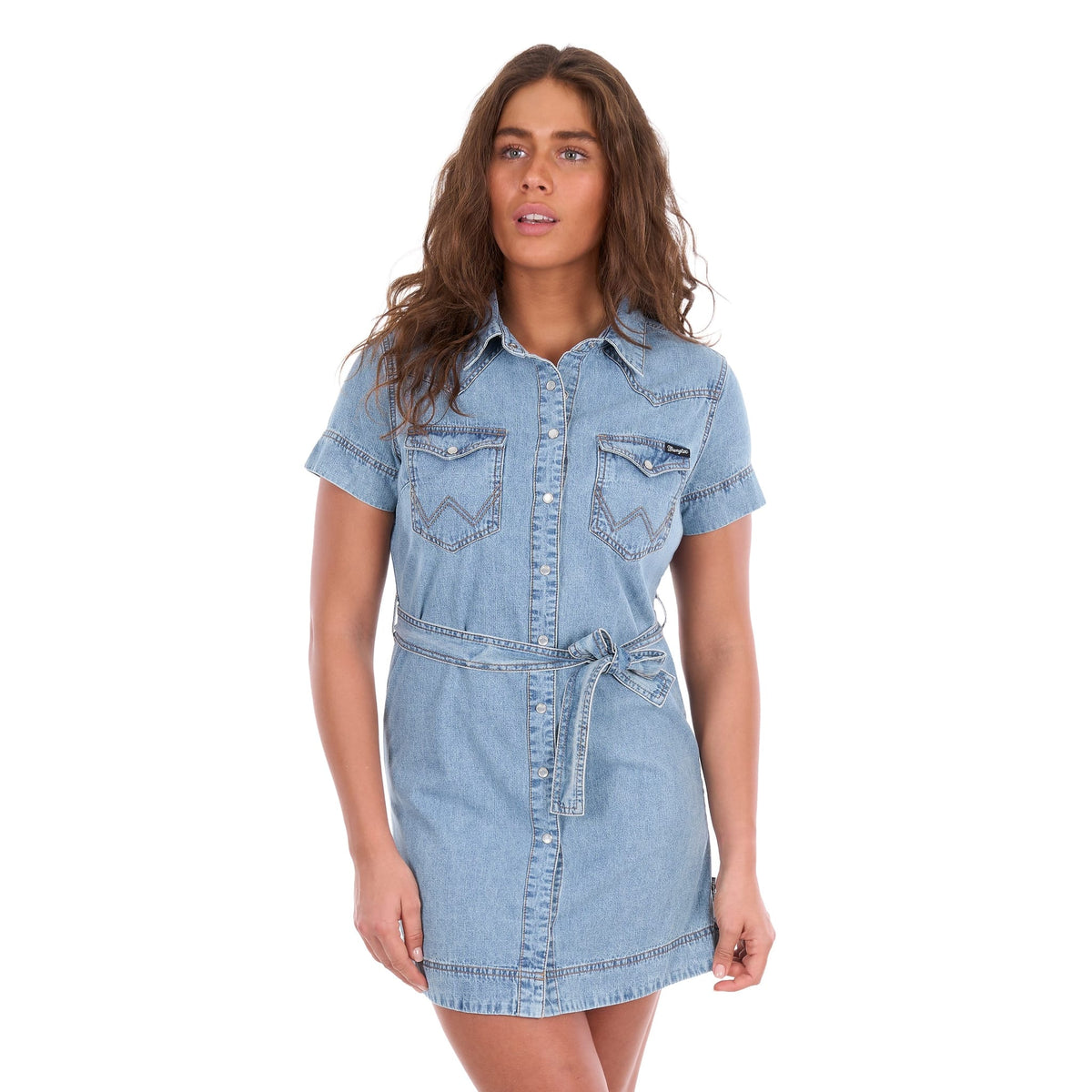 Wrangler Women's Marla Short Sleeve Denim Dress Wrangler